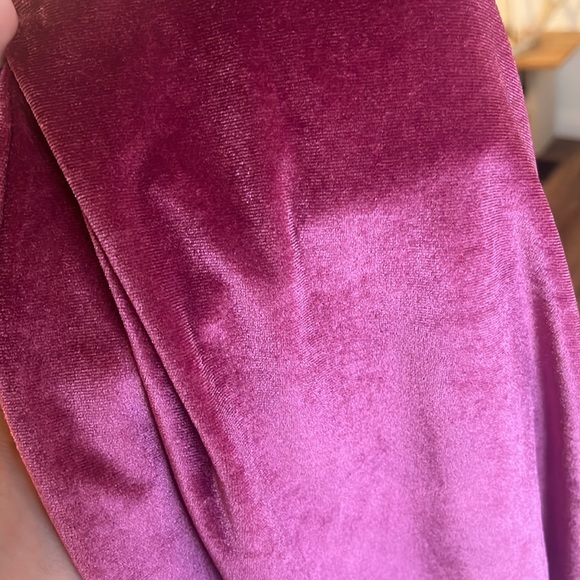 Mauve Velvet Cut Out Dress - Picture 6 of 6